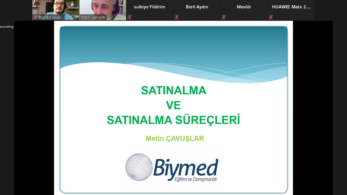 Online Satınalma Yönetimi Eğitimi Fotoğrafları - Haziran 2020