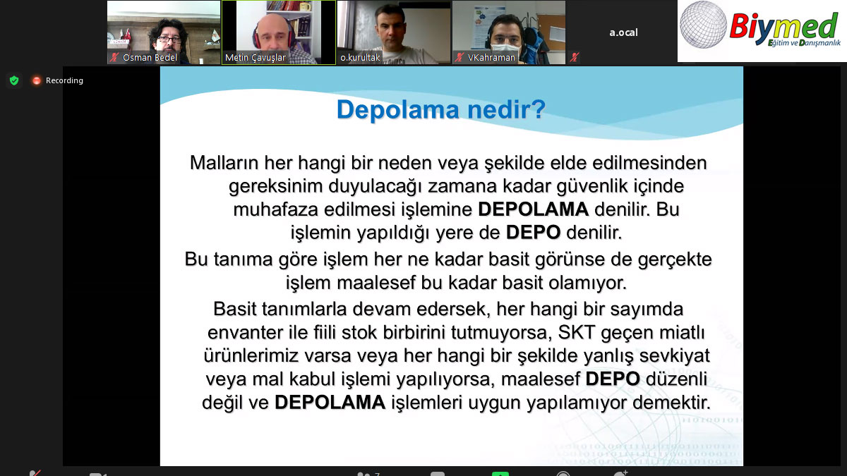Depo ve Stok Yönetimi Eğitimi Fotoğrafları - Ekim 2020 Depo ve Stok Yönetimi Eğitimi Fotoğrafları - Ekim 2020