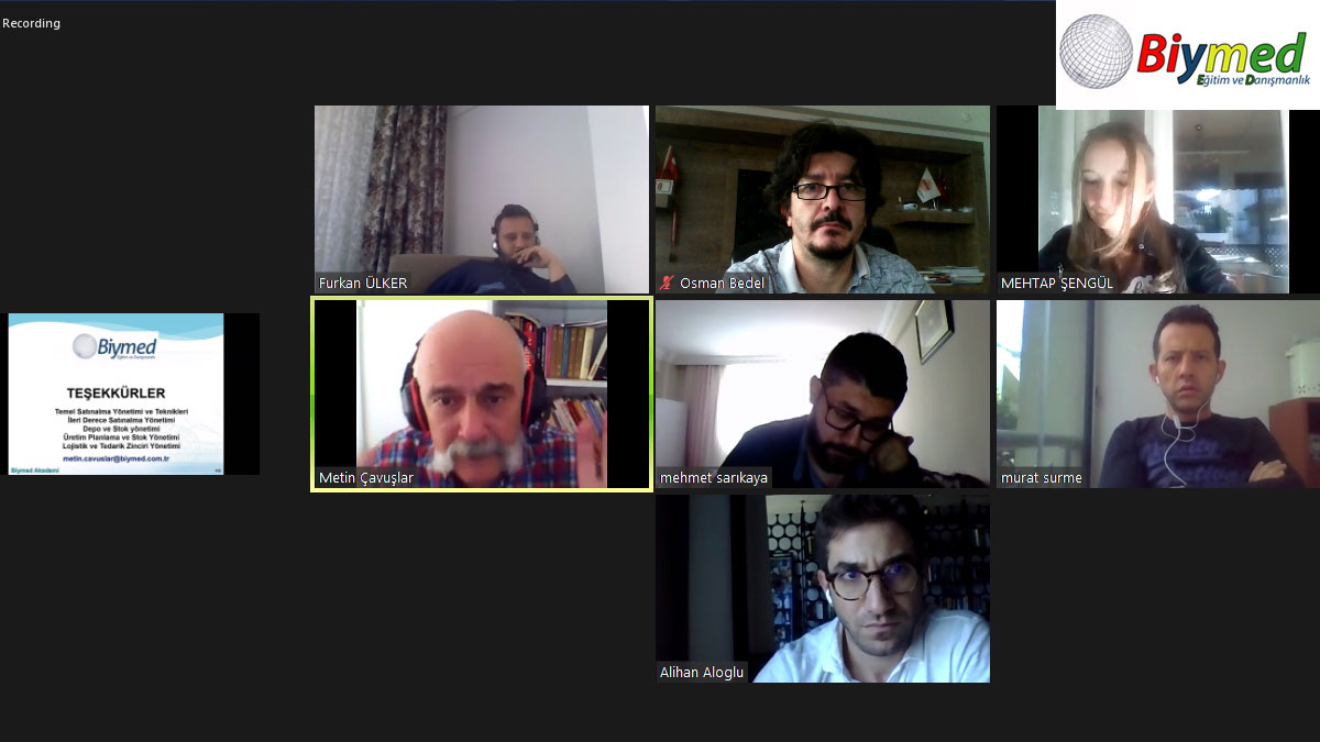 Online Canlı Yayın Üretim Planlama ve Stok Yönetimi Eğitim Fotoğrafları - Ekim 2020