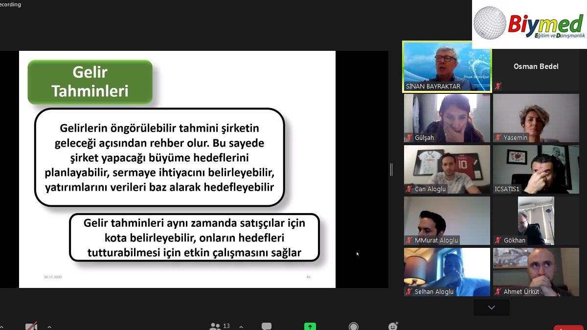 Online Canlı Yayın Yöneticiler için Bütçe Eğitimi Fotoğrafları - Kasım 2020
