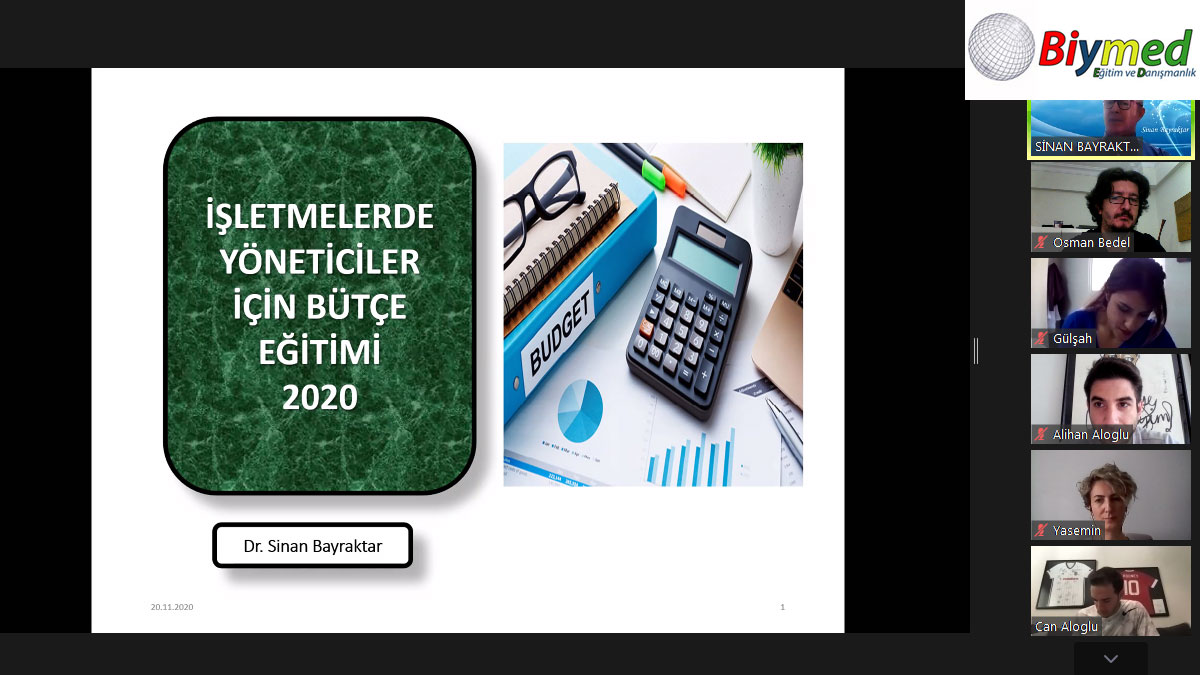 Online Canlı Yayın Yöneticiler için Bütçe Eğitimi Fotoğrafları - Kasım 2020