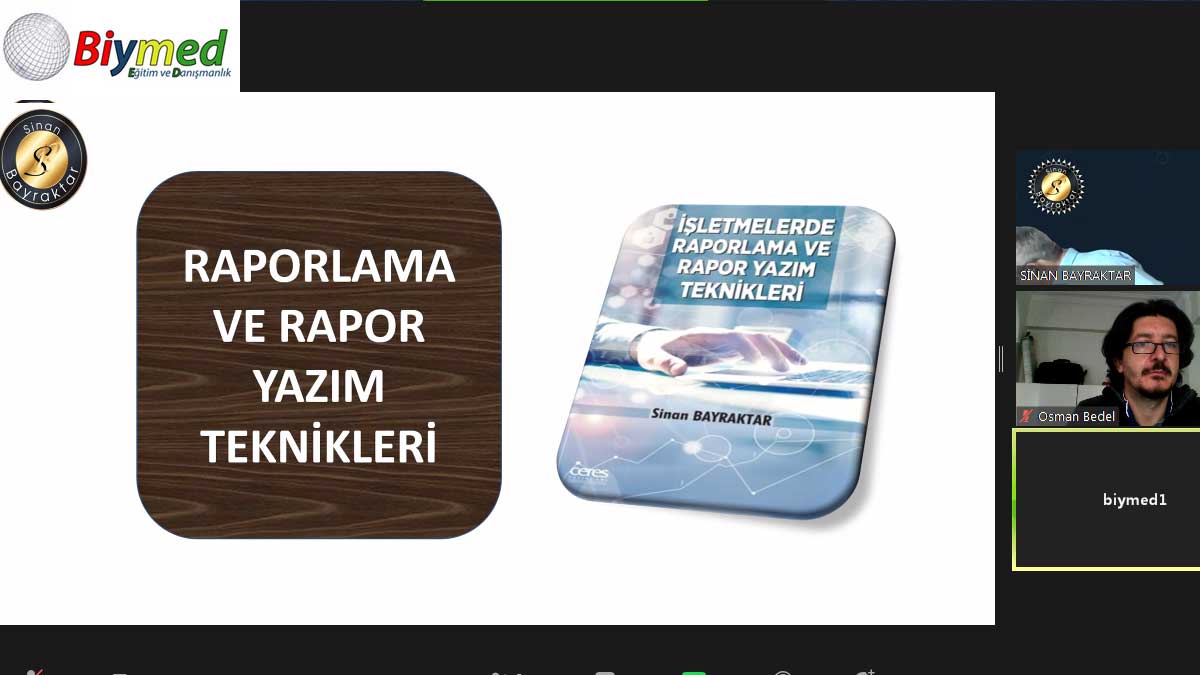 Online Raporlama ve Rapor Yazım Teknikleri Eğitimi Fotoğrafları - Haziran 2021