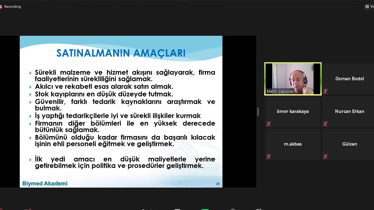 Satınalma Yönetimi Eğitim Fotoğrafları - Haziran 2021