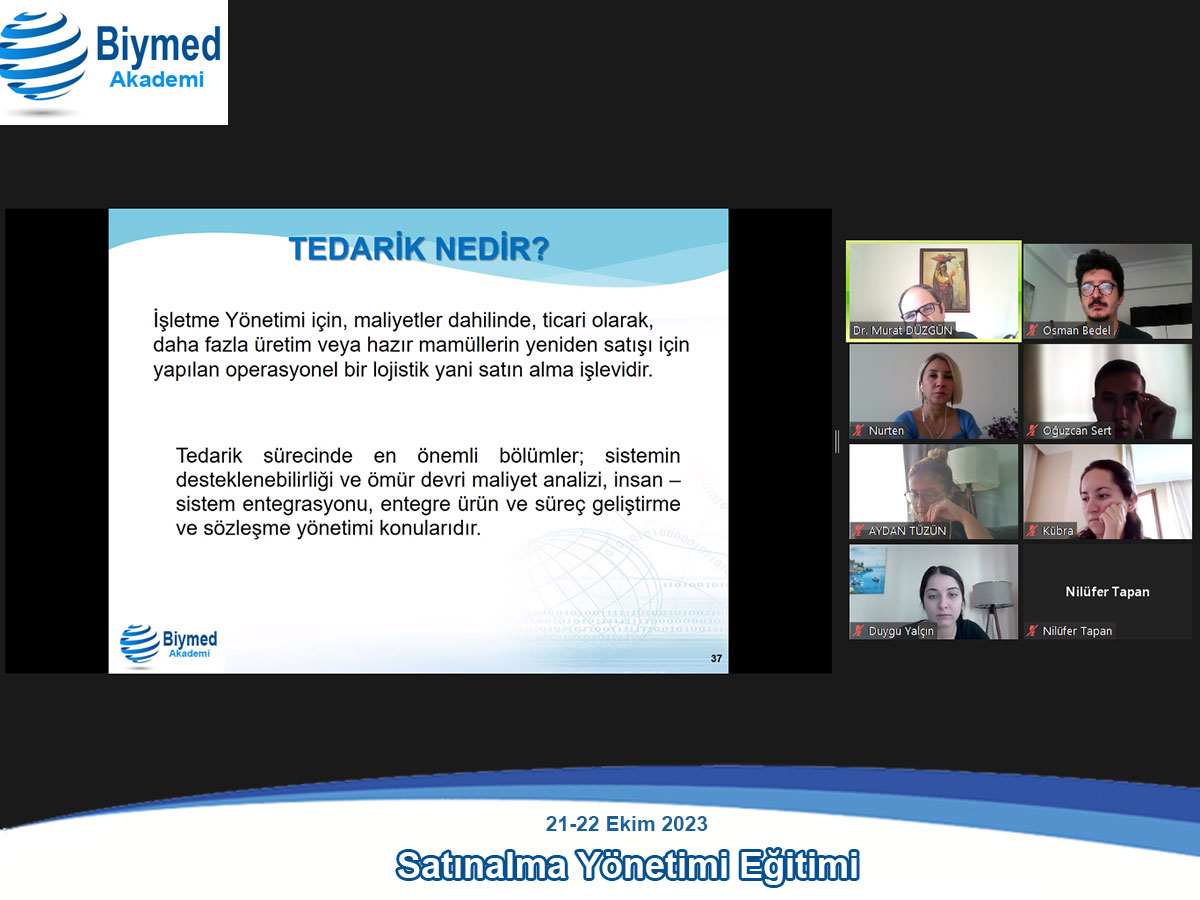 Online Satınalma Yönetimi Eğitimi Fotoğrafları - Ekim 2023